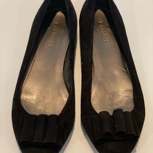 Black suede Talbots flats. Size 7.5